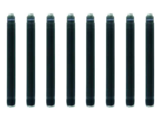 Inktpatroon Waterman lang Zwart 8 stuks