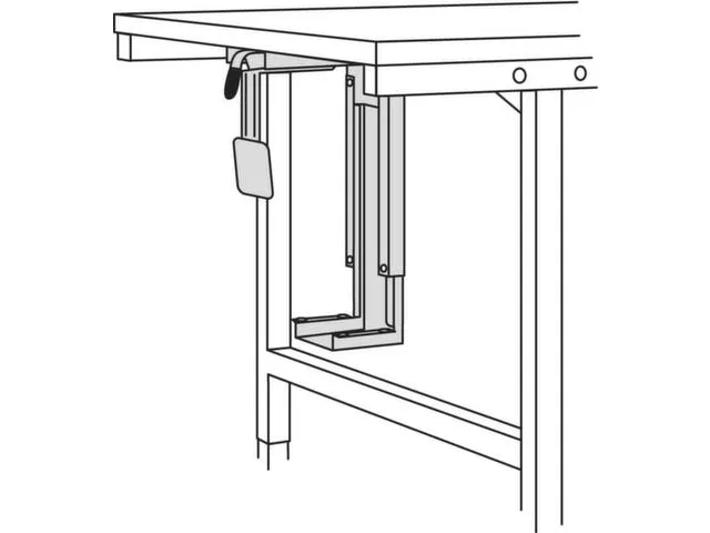 CPU-houder,v. paktafel,HxBxD 320-545x100-242x150mm