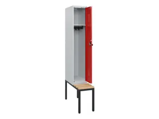 locker met bank,HxBxD 1950x300x815mm,1vak,vak B 300mm,draaigrendel - 1