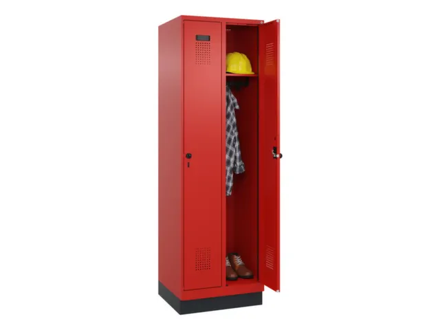 locker,HxBxD 1950x600x500mm,2vak,vak B 300mm,draaigrendel,sokkel