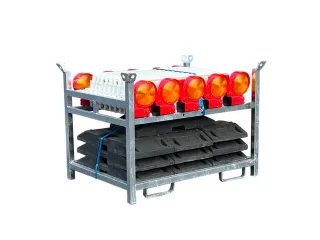 Bakenset,10Bakens M. Lampen,Voetplaten,1Opslag-/Transportpallet - 5