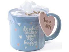 Giftset Èccolo DL mok 580ml en sleutelhanger Choose Happy