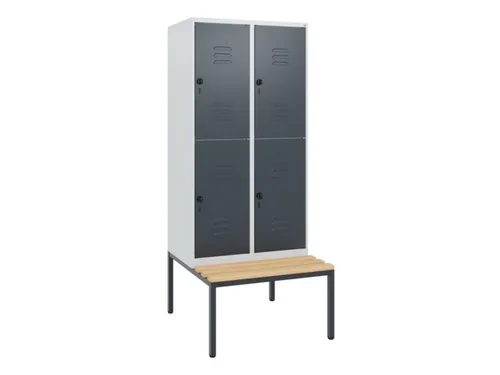 Dubbeldekse dekenkist,HxBxD 1950x800x815mm,2x2vak.,vak B 400mm