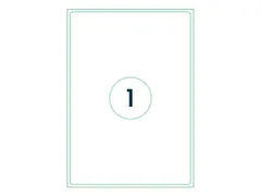 Etiketten Zelfklevend Wit 1 op A4 199.6x289.1mm 1000 Vel