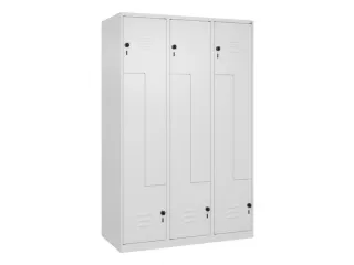Z-garderobekast,HxBxD 1850x1200x500mm,vak B 200/400mm,draaigrendel - 1