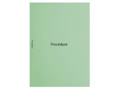 JURA 160 -Pak 40 bedrukte inlegmappen 22x31cm "Procedure"-Lichtgroen