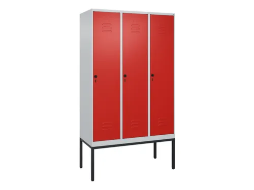 locker,HxBxD 2120x1200x500mm,3vak,vak B 400mm,draaigrendel