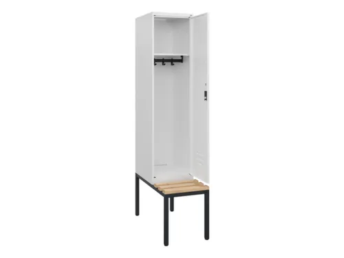 locker met bank,HxBxD 1950x400x815mm,1vak,vak B 400mm,draaigrendel