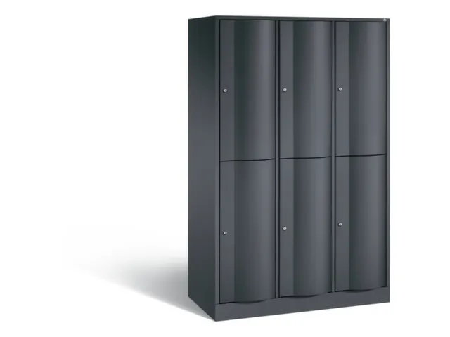 armoire multicases,corps RAL7021,face avant RAL7021