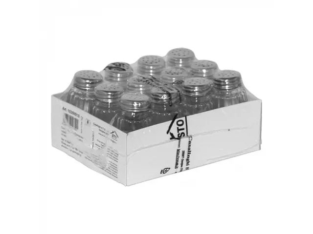 Zoutstrooier RVS-Glas, doos 1…