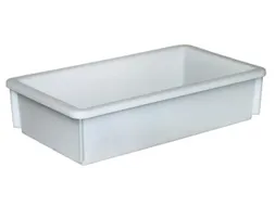 Stapelbak Pe Hxlxb 105X450X255Mm Inhoud 8L Naturel Wit