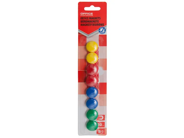 Magneten rond 20mm assorti blister