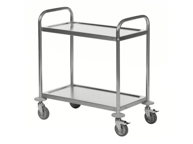 RVS etagewagen,draagverm. 100kg,2etage(s),laadvl. LxB 685x380mm