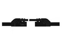 Contact Protected Injection-moulded Measuring Lead 4mm 25cm / Black (m