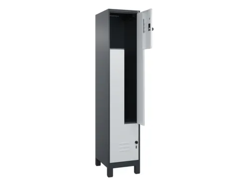 Z-garderobekast,HxBxD 1950x400x500mm,vak B 200/400mm,draaigrendel