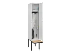 locker met bank,HxBxD 2120x400x815mm,1vak,vak B 400mm,draaigrendel