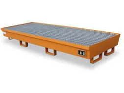 Opvangbak 4x 200l Opvangvol. 233l Oranje 285x 2400x 800mm Rooster