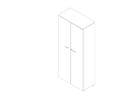 Armoire De Bureau 4Xsol En Bois 5Haut. Classeur Corps Blanc