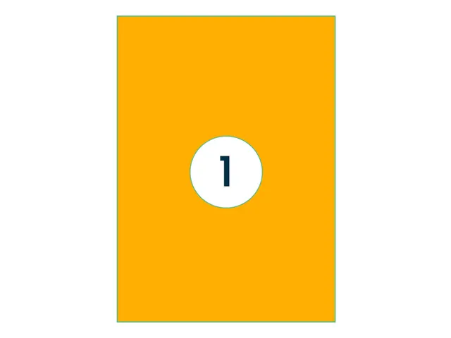 Etiket Rillprint 210x297mm fluororanje 100 etiketten