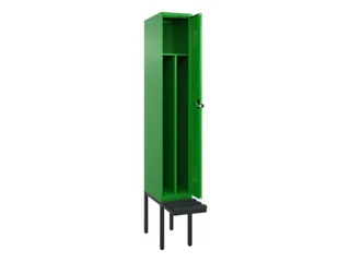 locker met bank,voor scheiding van kleding,HxBxD 2120x300x815mm,1vak - 1
