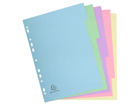 Tabblad recycled kar ton 170g A4 5 tabs