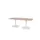 Linesto Vergadertafel Vaste Hoogte 200x100 Ton Havana/Kersen 25mm Wit