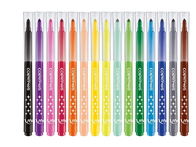 Viltstift Maped Color'Peps Long Life set à 15 kleuren