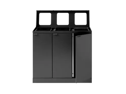 Bica Basic 870 Afvalscheidingsunit 3x45 liter Antraciet