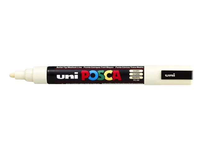 Verfstift Posca PC5M Medium Punt 1,8-2,5mm Ivoor