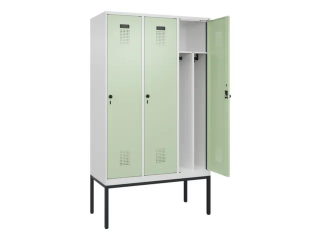 locker voor scheiding van kleding,HxBxD 2120x1200x500mm,3vak