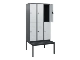 Dubbeldekse dekenkist,HxBxD 1950x900x815mm,3x2vak.,vak B 300mm - 2