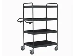Etagewagen,Draagverm. 200Kg,4Etage(S),Rubberen Mat