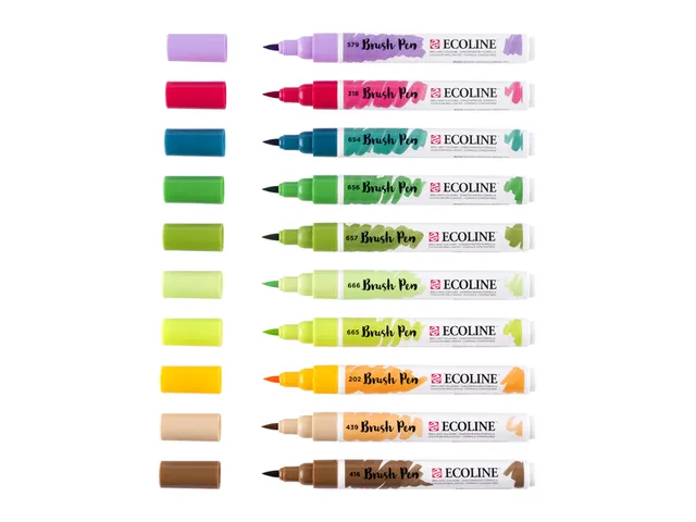 Brushpen Talens Ecoline set botanisch blister à 10 stuks assorti