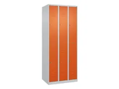 dubbeldekse locker,HxBxD 1850x750x500mm,3x2vak.,vak B 250mm,cil.-slot