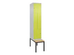 Z-garderobekast,HxBxD 2120x400x815mm,2vak,vak B 400mm,cil.-slot