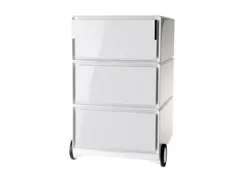 Verrijdbaar Ladeblok Hxbxd 642x390x436mm 4laden Romp Wit Front Wit