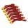 Voedingskabelkit (6 ea), met vergrendeling, C13 naar C14, 1,2m, rood