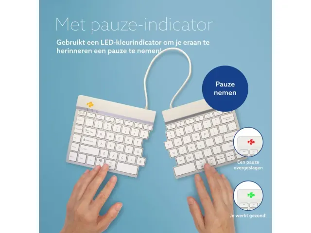 Toetsenbord R-Go Split Break QWERTY WL Wit