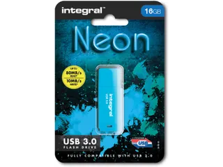 Neon USB 3.0 stick, 16 GB, blauw - 3