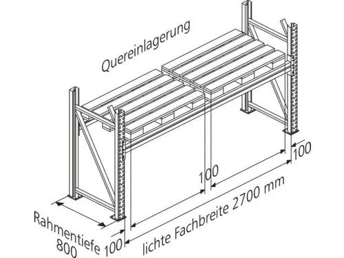 palletstelling,aanbouwveld,HxBxD 3300x2800x800mm,vakl. 1500kg
