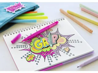 Viltstiften Faber-Castell Grip Neon en Pastel kleuren 10 stuks in etui - 5