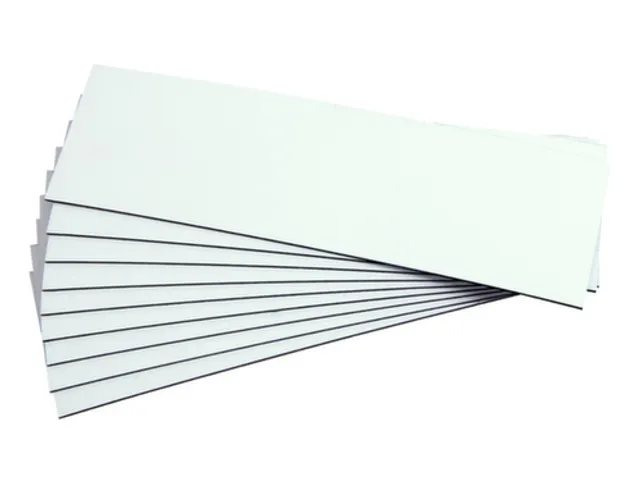 bord,HxB 40x75mm,achterzijde magnetisch,folie,wit