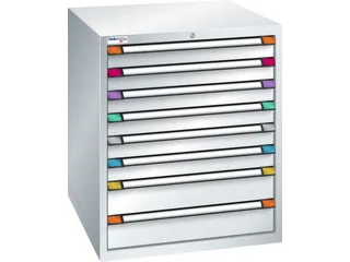ladekast HxBxD 1000x805x695mm 8laden slot RAL7035 front RAL7035 - 2
