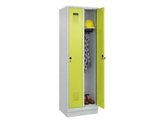 locker,HxBxD 1950x600x500mm,2vak,vak B 300mm,draaigrendel,sokkel - 1