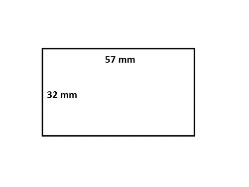 Labeletiket IEZZY Zebra 800262-125 57x32mm 25mm wit permanent 2100st