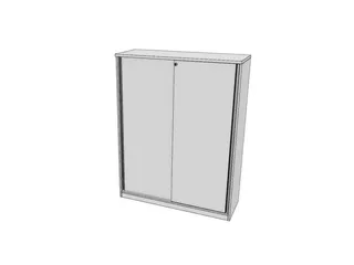 schuifdeurkast,HxBxD 1545x1200x445mm,Bl-wit - 1