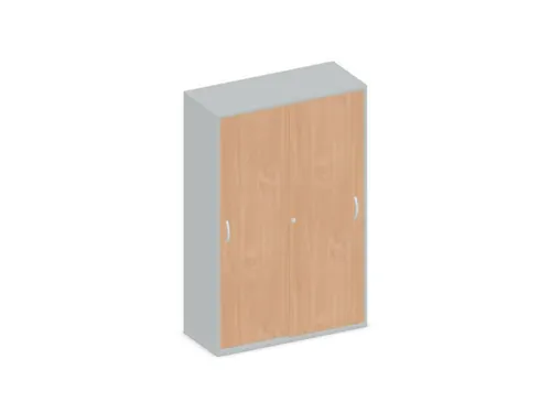 Schuifdeurkast 1540x1000x430mm Romp Lichtgrijs Decor Front Beuken
