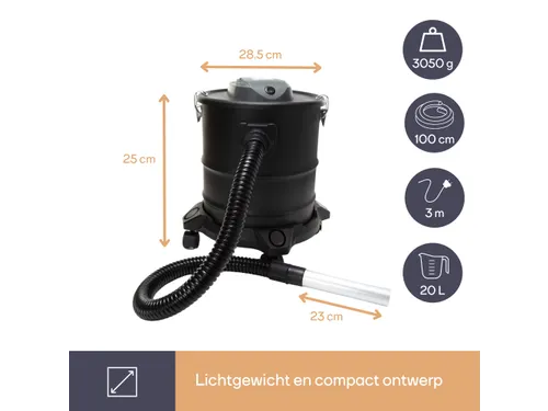 Aszuiger 1200W 20 Liter Met Wielbasis