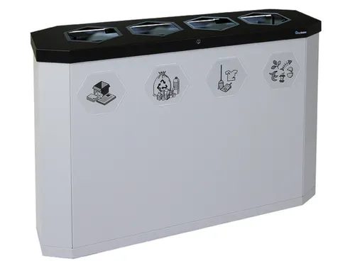 afvalverzamelstation,4x45l,HxBxD 830x1200x355mm,4opening(en)