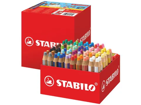 Kleurpotlood STABILO 882 woody 3-in-1 incl 4 slijpers 76 stuks assorti
